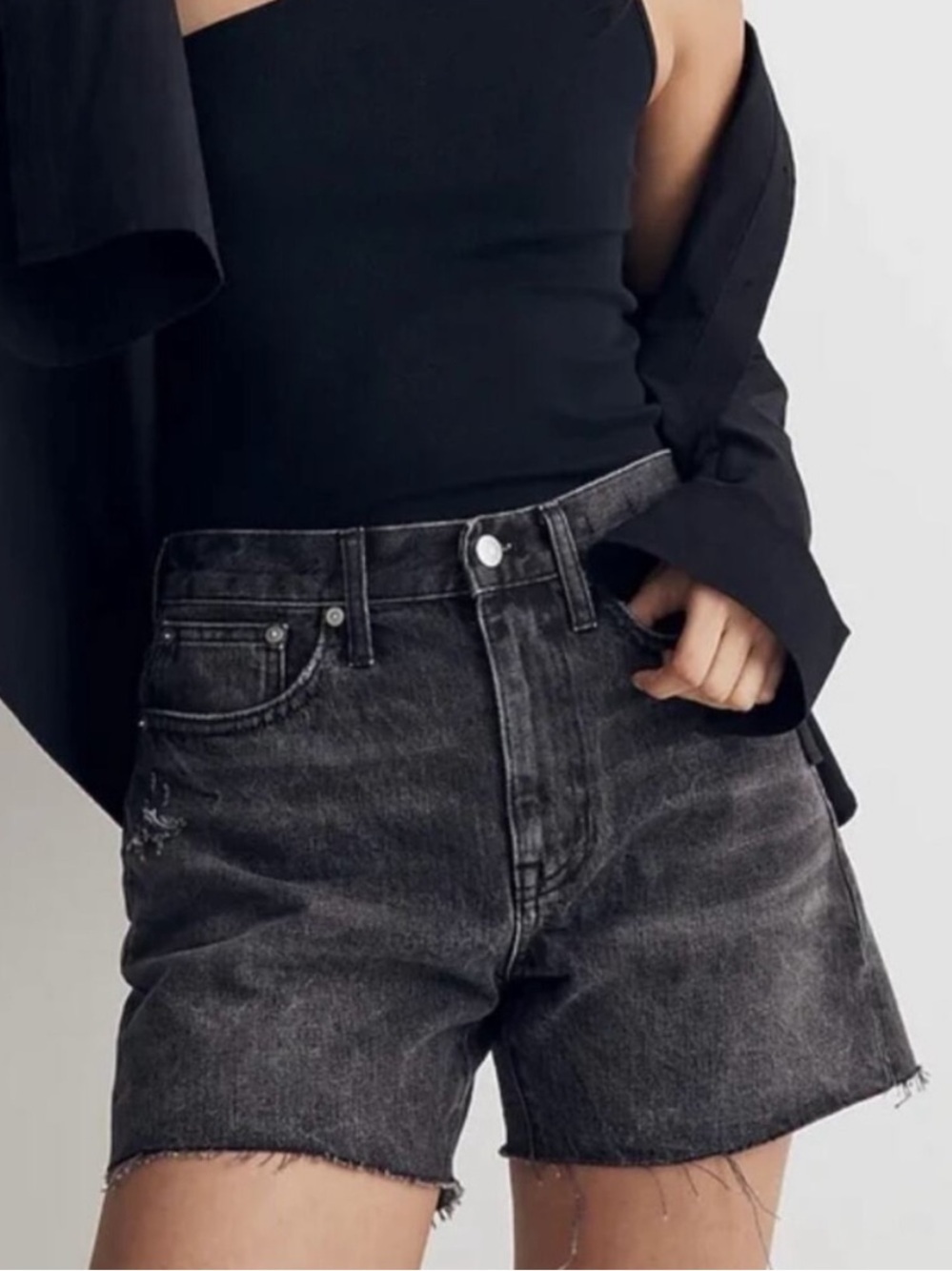 Madewell Relaxed Mid-Length Denim Shorts Size 23
